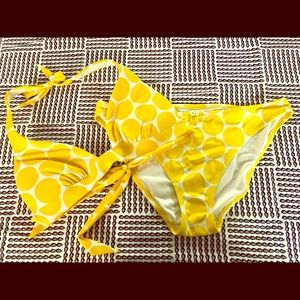 VICTORIAS SECRET yellow polka dot bikini